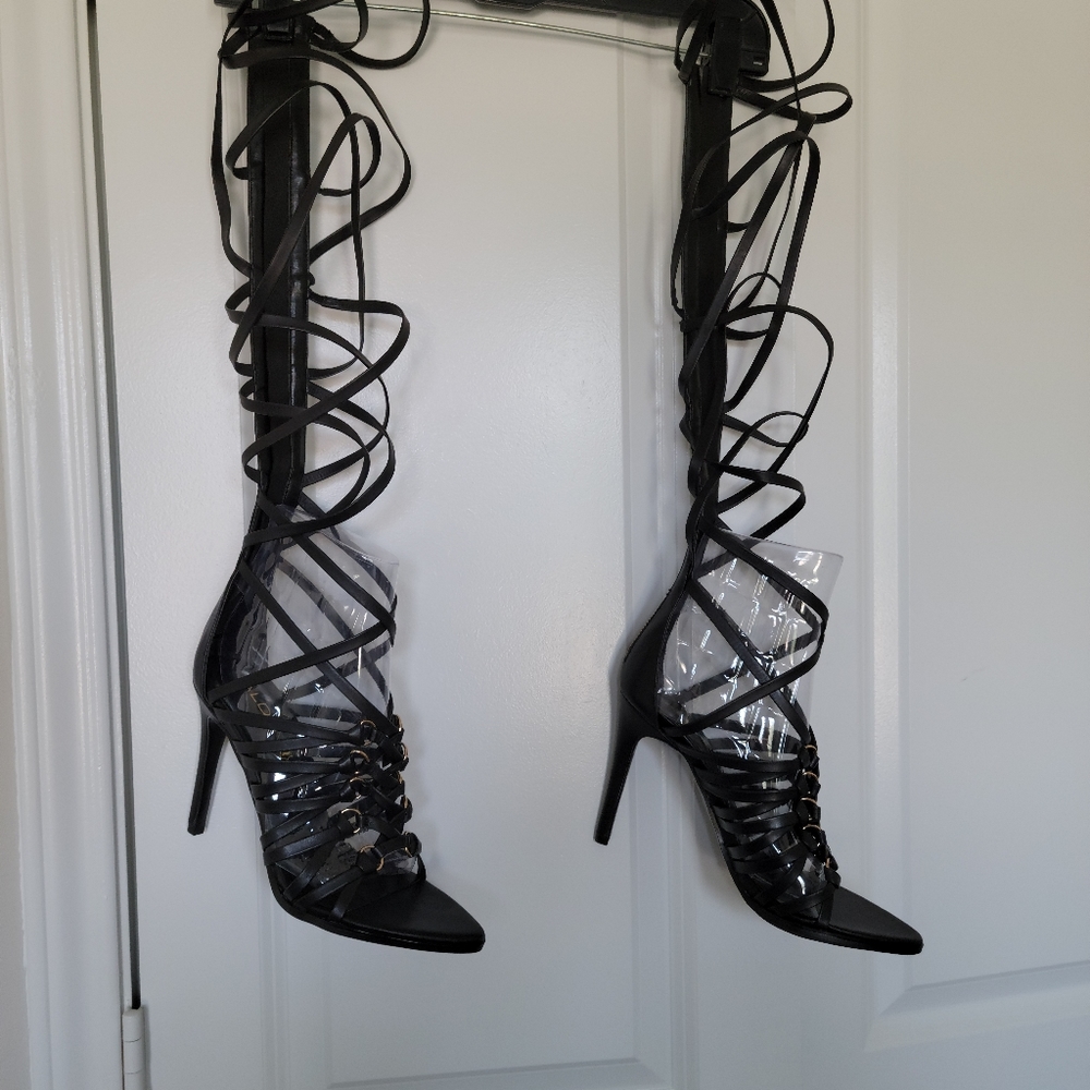 Aldo 9.5 Black gladiator heels